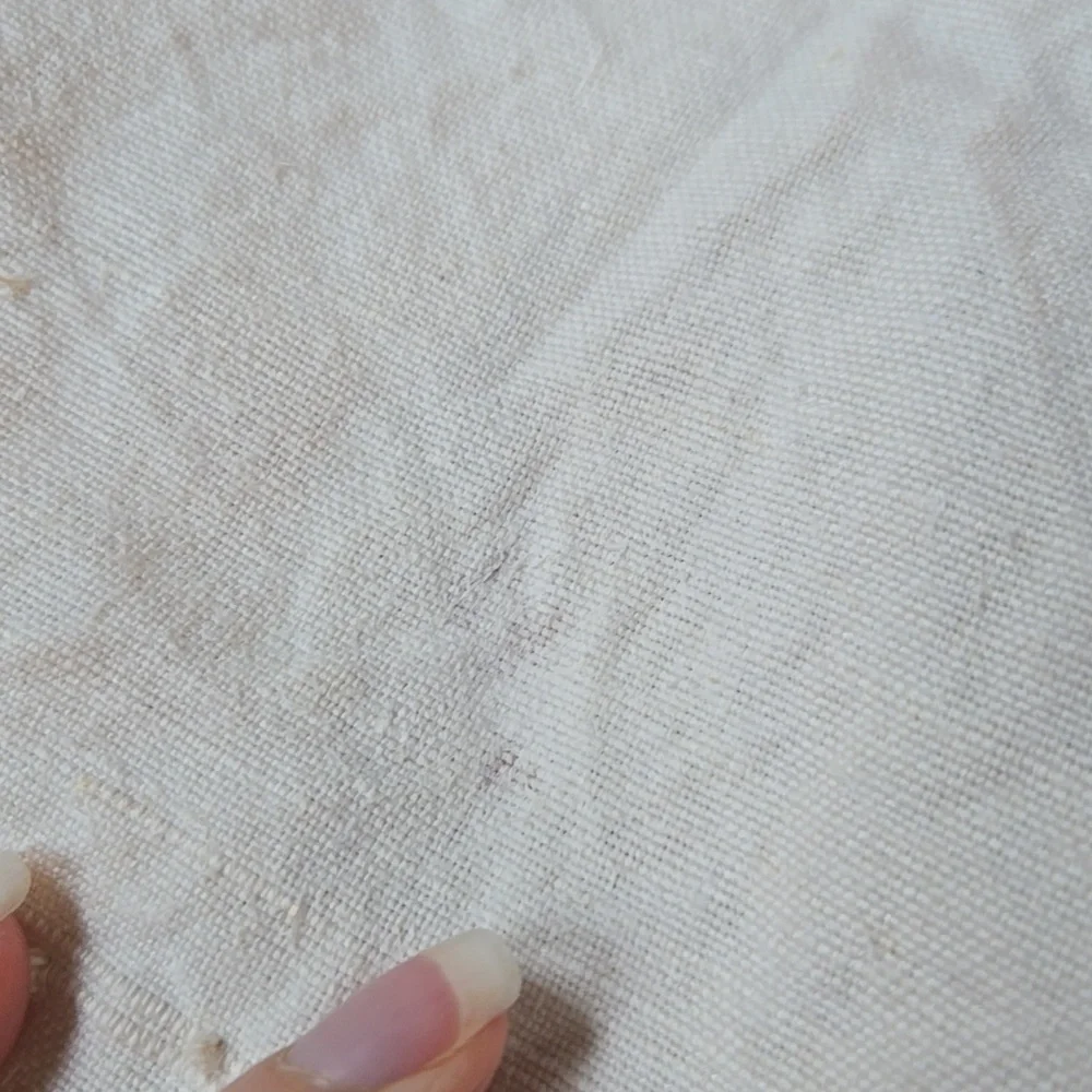 Cream Fringed Embroidered Throw Rug - Picture 9 of 10